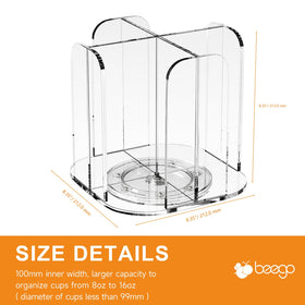 Beego breakroom cup organizer suits restaurants and offices with practical style.