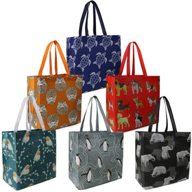 BeeGreen Animal Bags 6-pack with playful prints for groceries.
