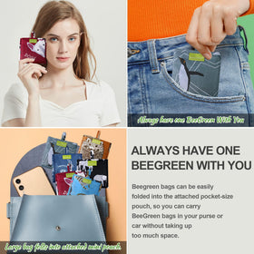 BeeGreen tote with bias-tape reinforcement for durable heavy loads.