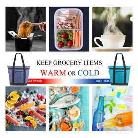BeeGreen cooler bag easy-clean interior is wipeable and machine washable.
