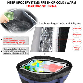 BeeGreen cooler bag leakproof seams prevent leaks during transport.