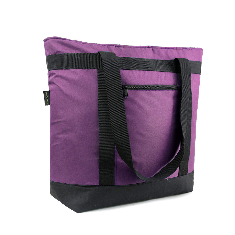 BeeGreen cooler bag open-top view for quick access to fresh meals.