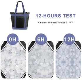 BeeGreen cooler bag zipper top provides secure closure for travel and picnics.