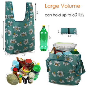BeeGreen foldable tote bags rolled compact for easy storage.