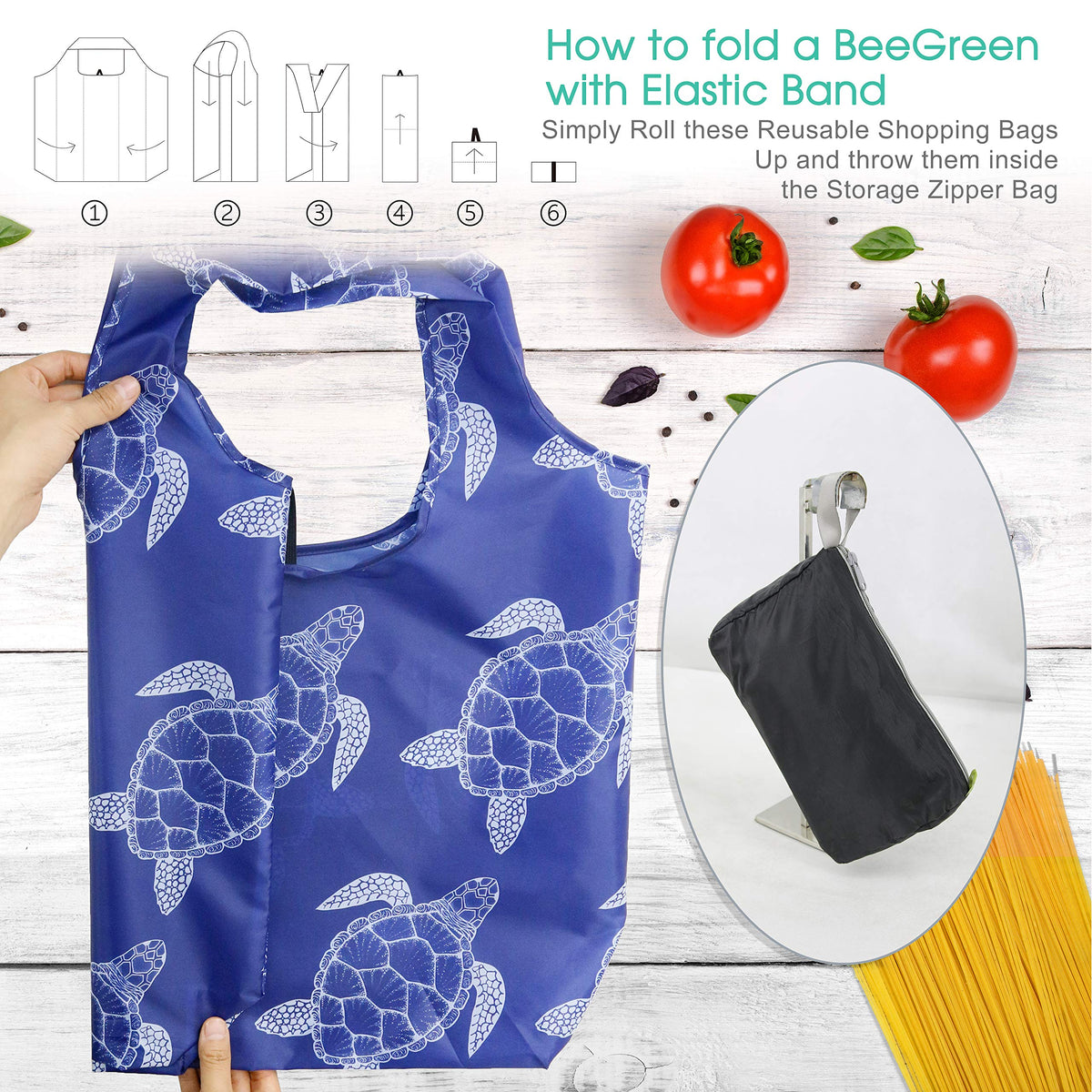 BeeGreen foldable carry pouch for on-the-go storage