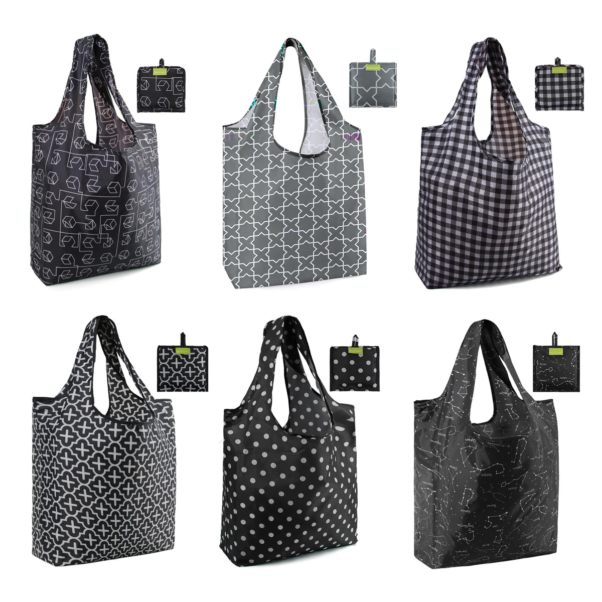 BeeGreen foldable pocket bag for groceries, compact carry on-the-go shopping