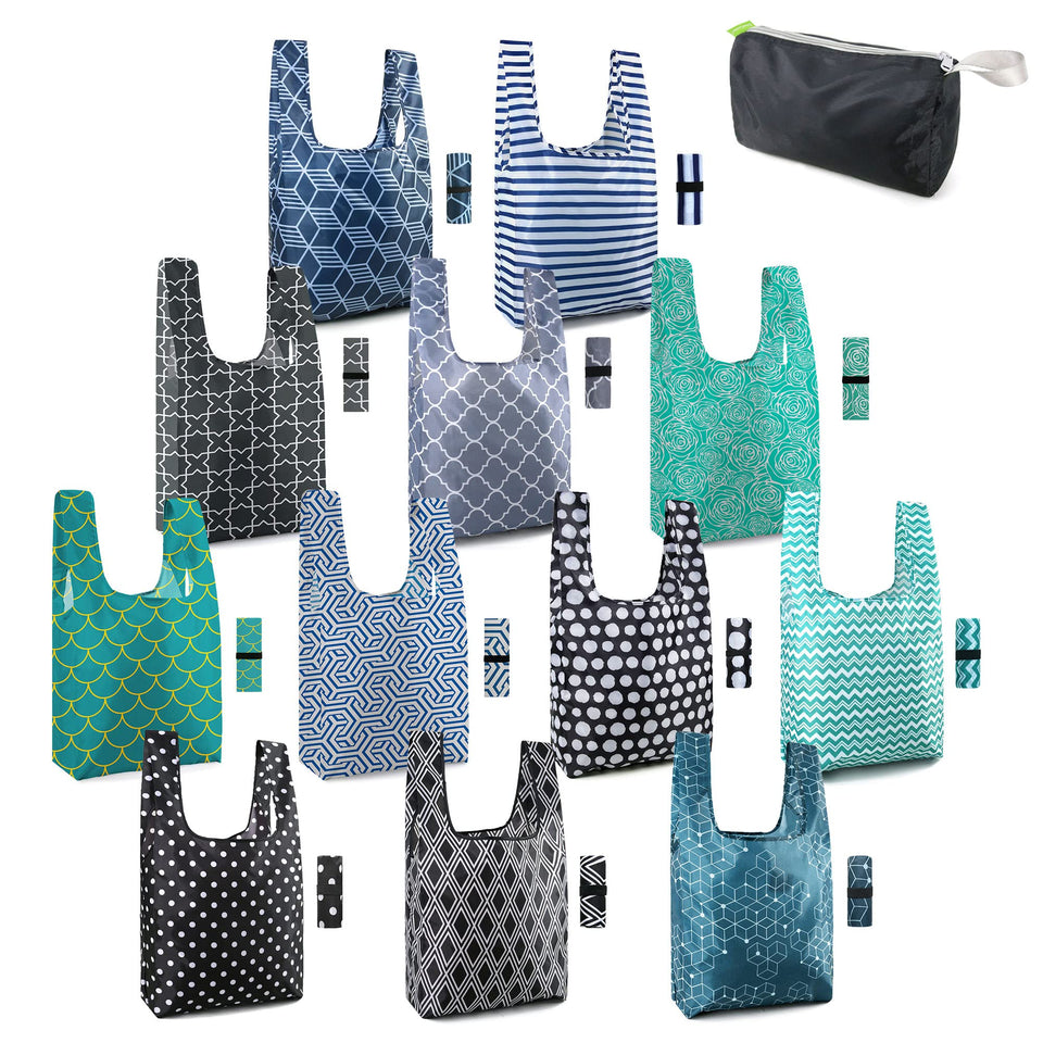 BeeGreen foldable tote with 12-pack design ideal for grocery trips.
