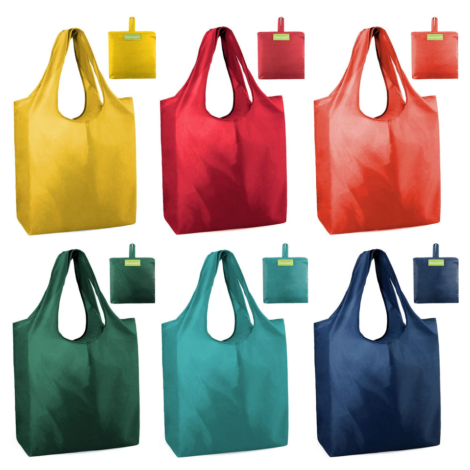BeeGreen foldable travel bag 6-pack for easy shopping and compact storage
