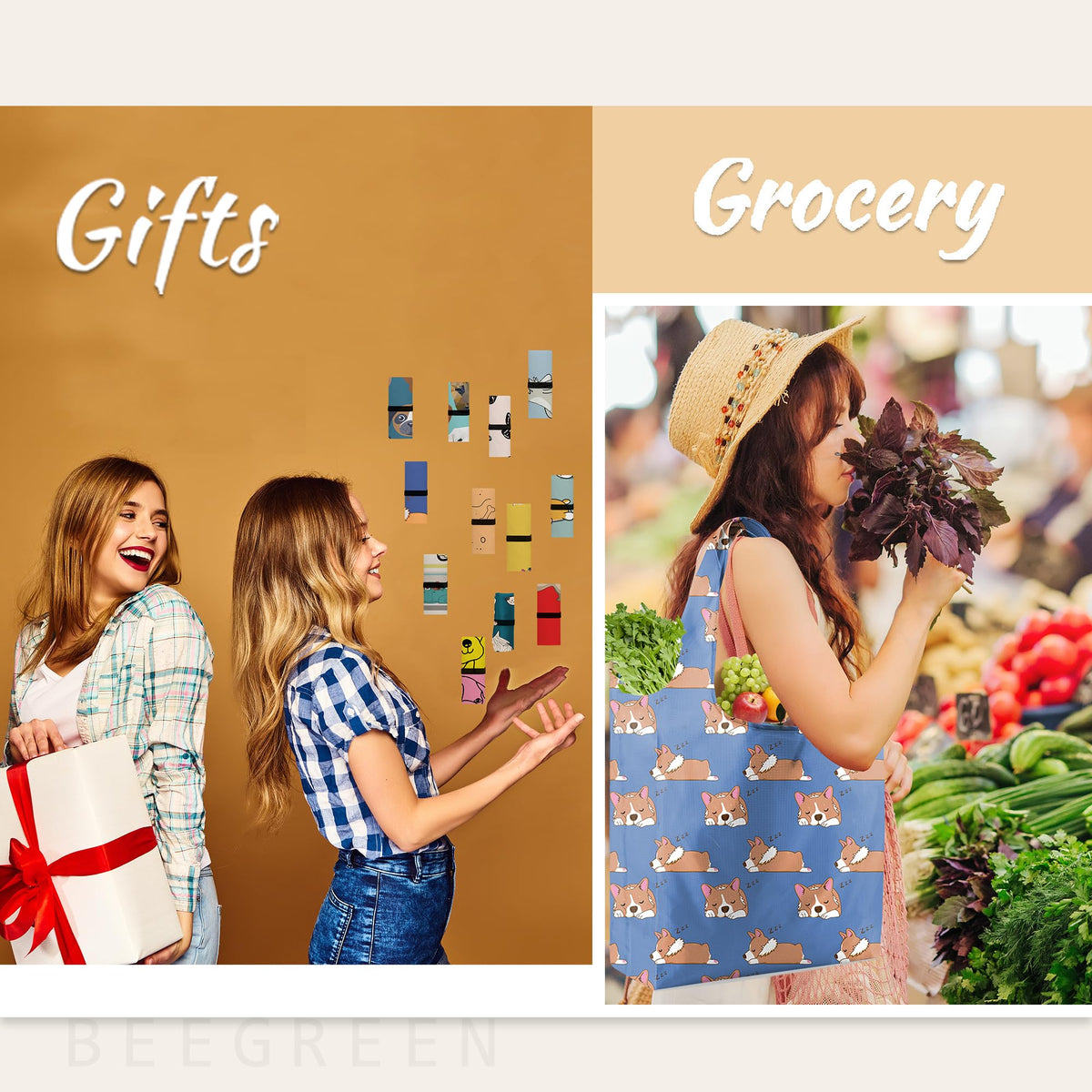 BeeGreen gift bag option makes eco-friendly gifting with zip closure.