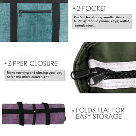 BeeGreen bag with backpack-style straps for hands-free transport