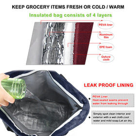 BeeGreen insulated cooler bag interior with four-layer lining for temperature control