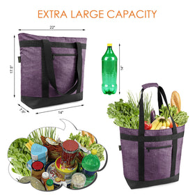 BeeGreen large-capacity tote opened to reveal ample space for groceries