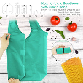 BeeGreen large-capacity bags hold 50 lbs for heavy groceries.