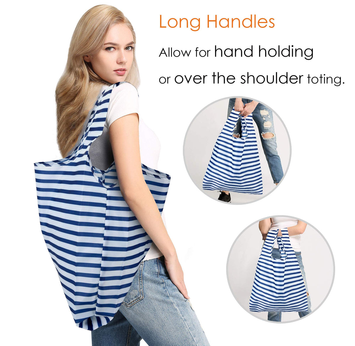 BeeGreen foldable tote rolled up compactly for easy storage.