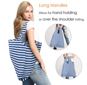 BeeGreen foldable tote rolled up compactly for easy storage.