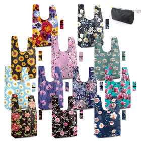 BeeGreen large flower tote bag with reinforced seams for heavy groceries.