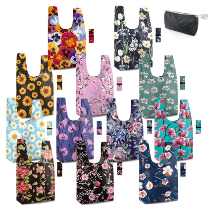 BeeGreen large flower tote bag with reinforced seams for heavy groceries.