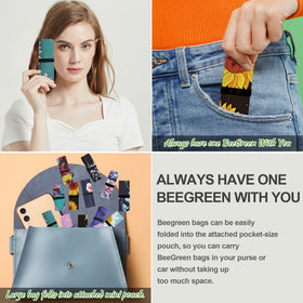 BeeGreen machine washable reusable bags for quick cleanup.