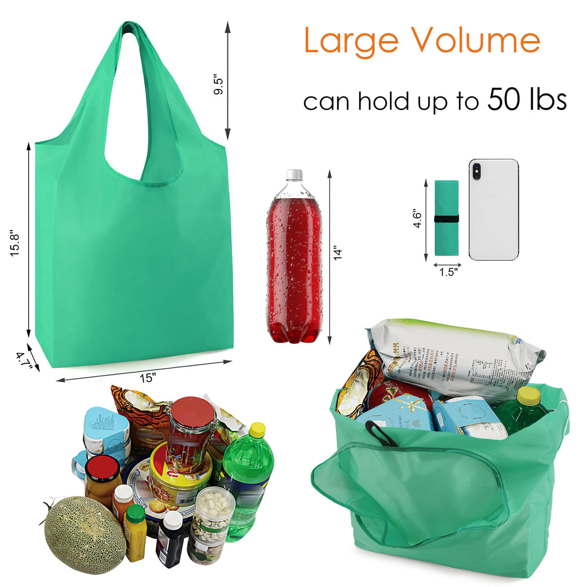 BeeGreen machine-washable polyester bags stay clean after repeated use.