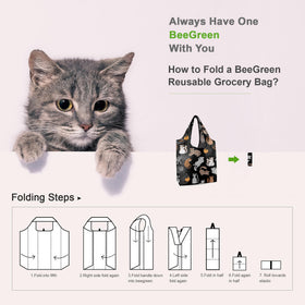 BeeGreen multi-purpose reusable bags ready for shopping, travel, or storage