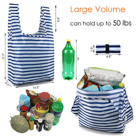 BeeGreen polyester tote demonstrates large capacity for travel and shopping.