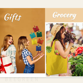 BeeGreen reusable grocery bags collapsible design for quick errands