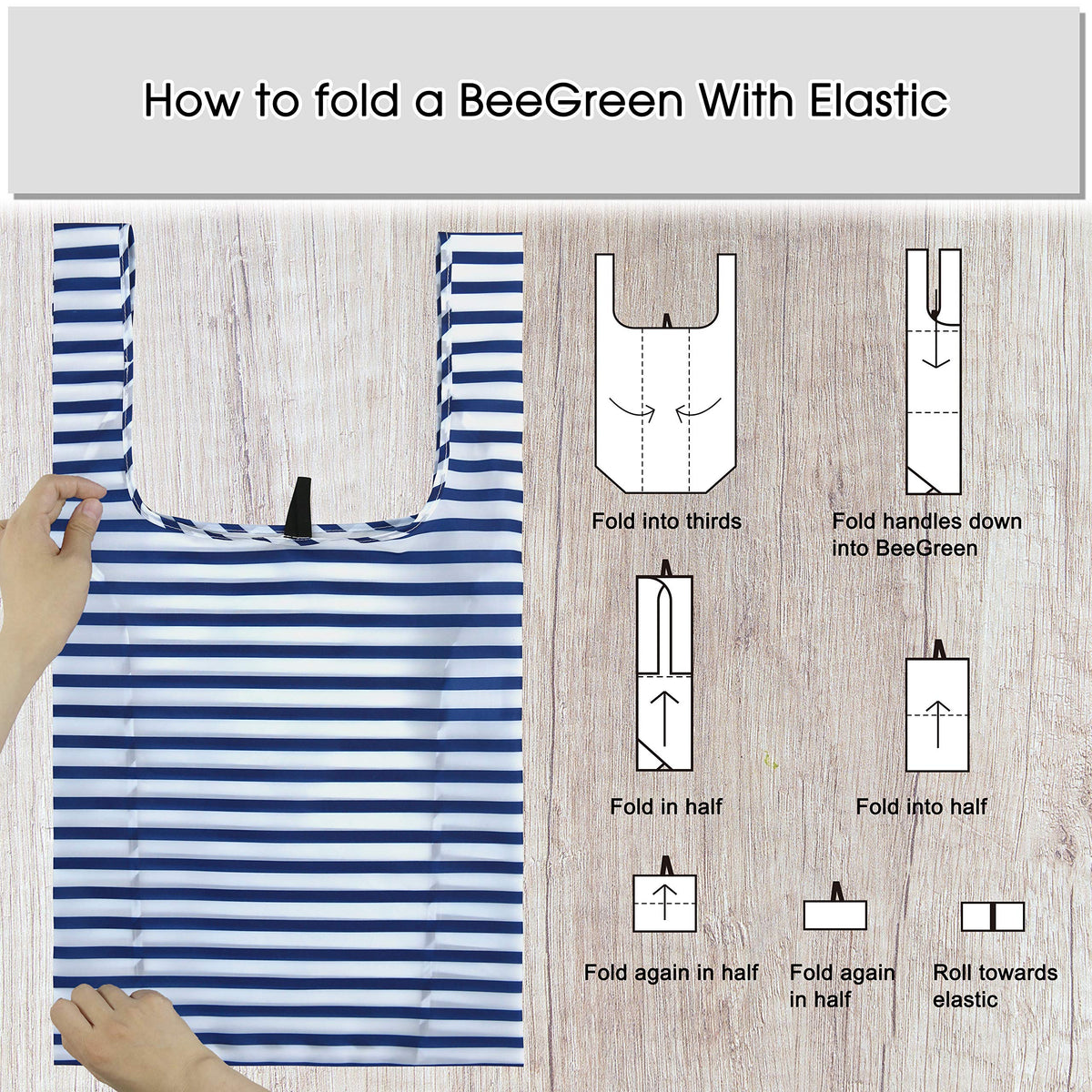 BeeGreen large-capacity bag ideal for grocery or travel shopping.