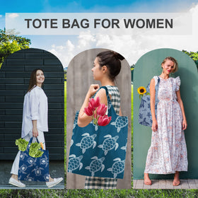 BeeGreen tote folding into attached pouch for easy storage