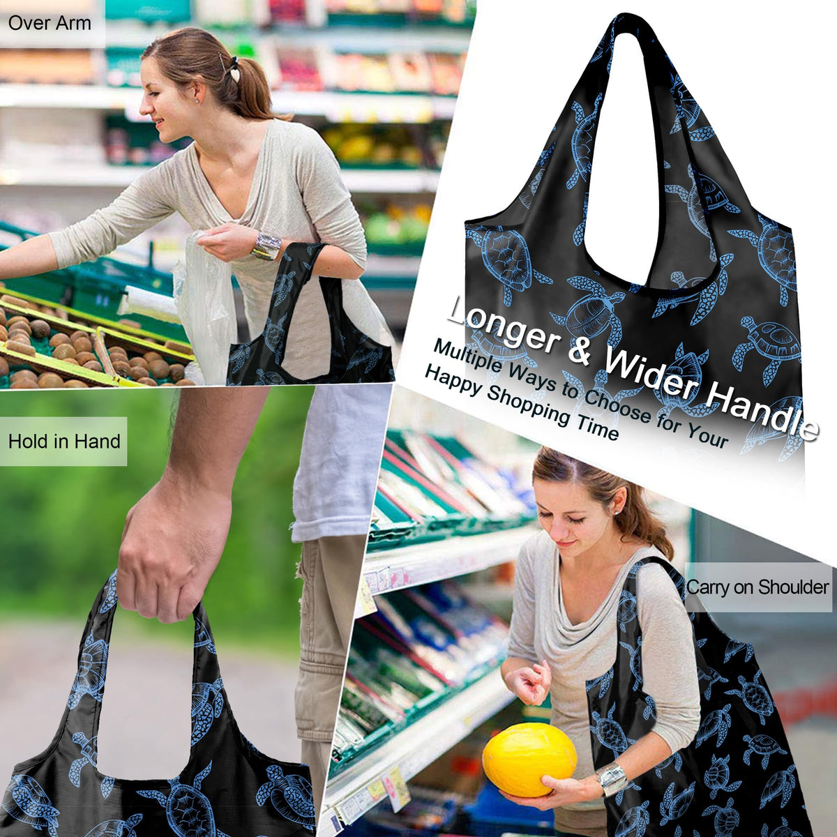 BeeGreen mermaid scale pattern tote bag ideal for daily shopping