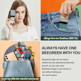 BeeGreen versatile bags suitable for groceries, beach trips, travel, or gift wrapping.
