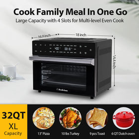 Beelicious 32QT dual cook function demonstrated for versatile recipes