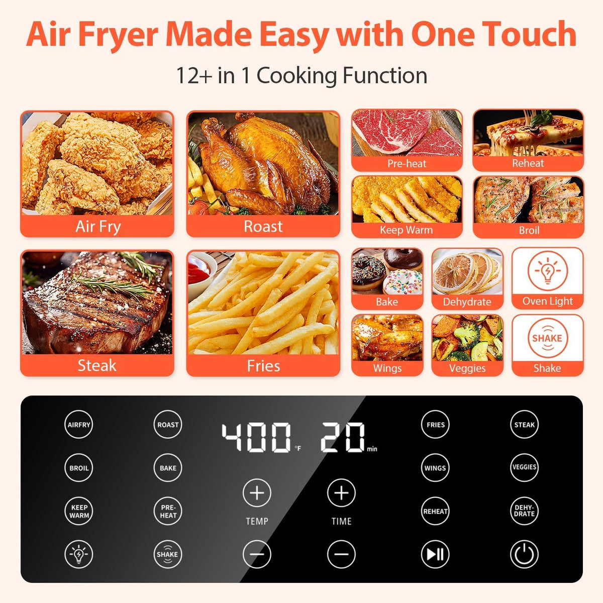 Beelicious Pro air fryer window view enables real time monitoring for consistent results