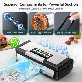 Beelicious Pro built-in cutter and bag storage keeps accessories organized.