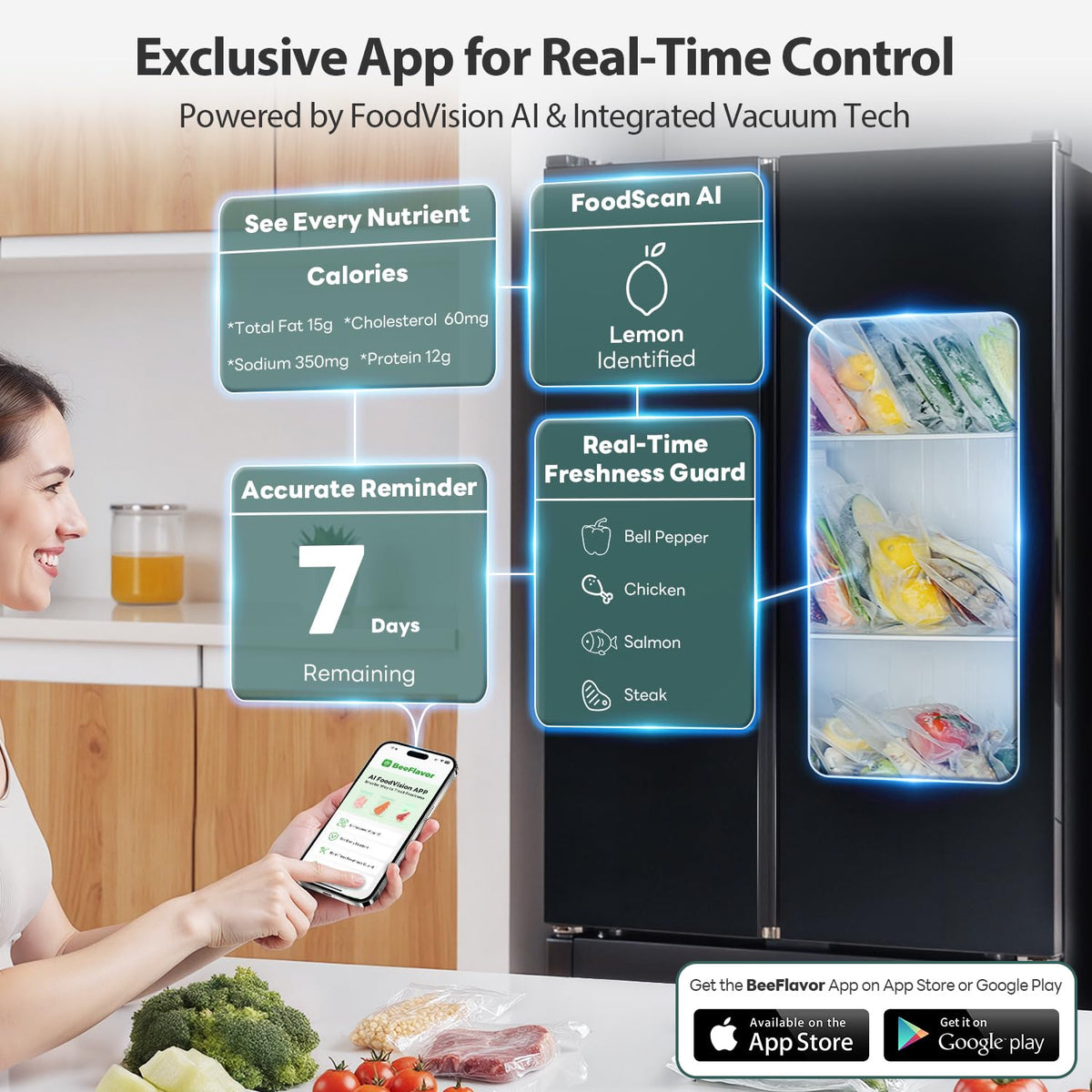 Beelicious Pro countdown display shows real-time sealing progress.
