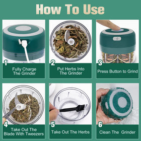 Beerfingo USB-rechargeable herb grinder enables on-the-go seasoning.
