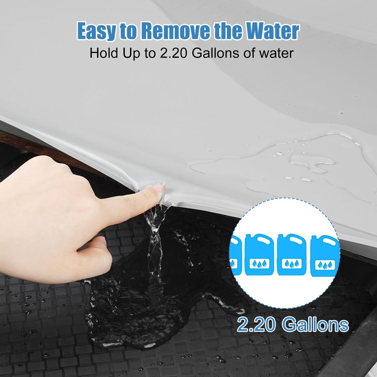 BeesVo under sink mat multi-function protector for kitchen and bathroom cabinets.