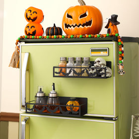 Beeveer bat magnetic shelf on refrigerator holds spices and condiments easily