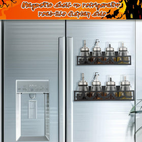 Beeveer magnetic rack for spices and condiments on kitchen surfaces