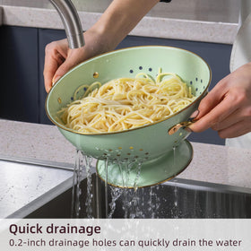 BeFare 5qt colander in green for large batches and party prep.