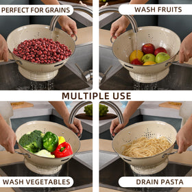 BeFare colander drain holes promote quick draining and air circulation.