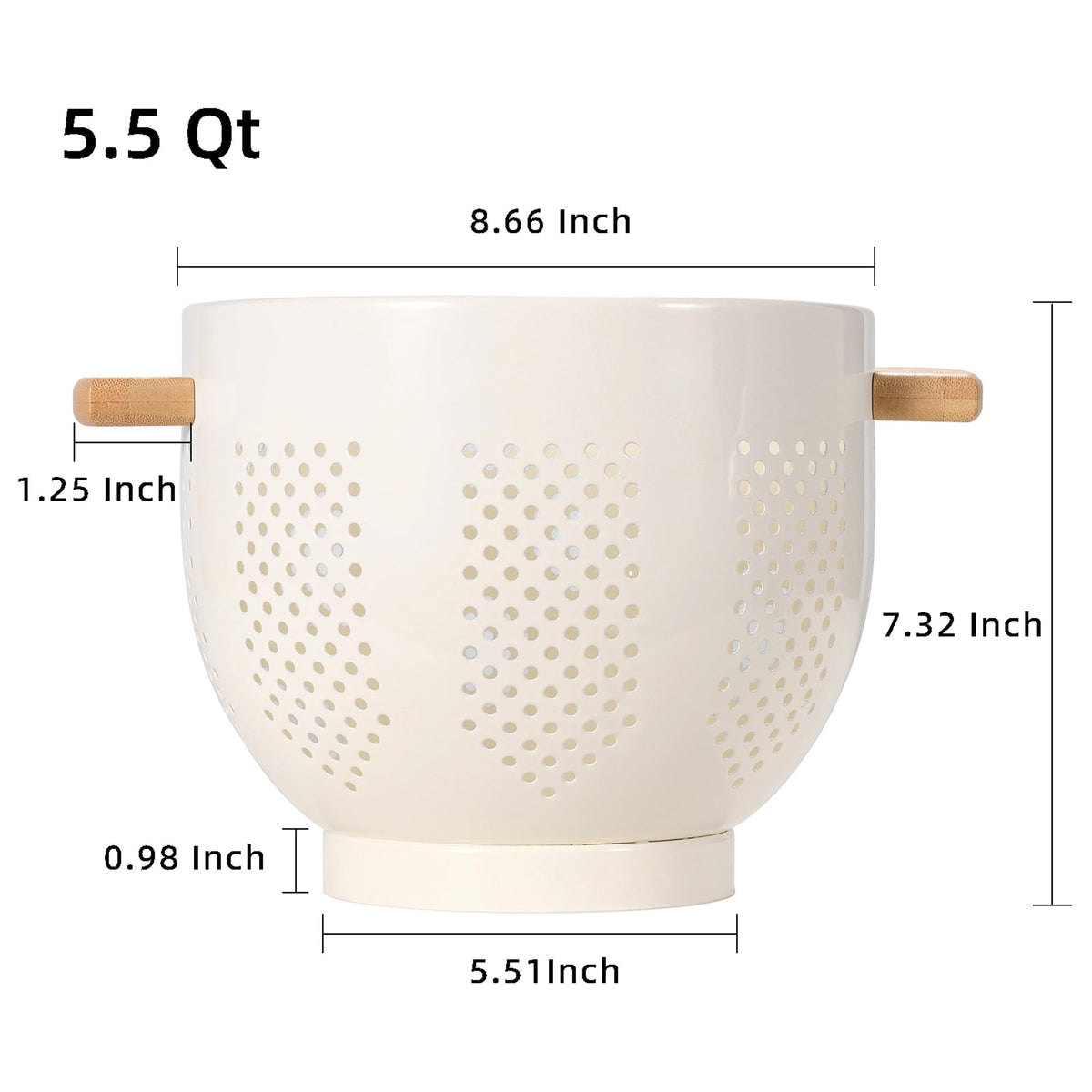 BeFare colander with stable base stays put during rinsing