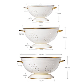 BeFare metal colander 3-5qt versatile capacity for larger batches