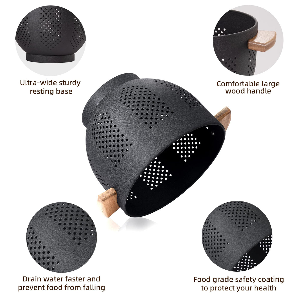 BeFare powder-coated steel body resists rust while cooking and rinsing.