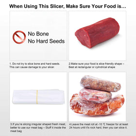 Befen frozen meat block ready to slice smoothly.