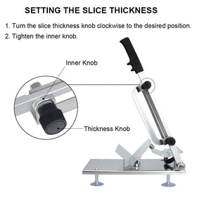 Befen thickness adjustment knob enables precise 0.2–20 mm slices.