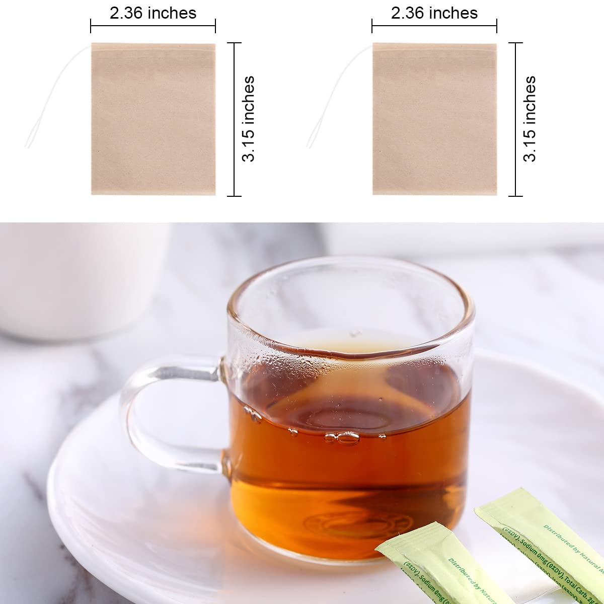BEFORYOU tea bags in use brewing loose leaf tea quickly without debris