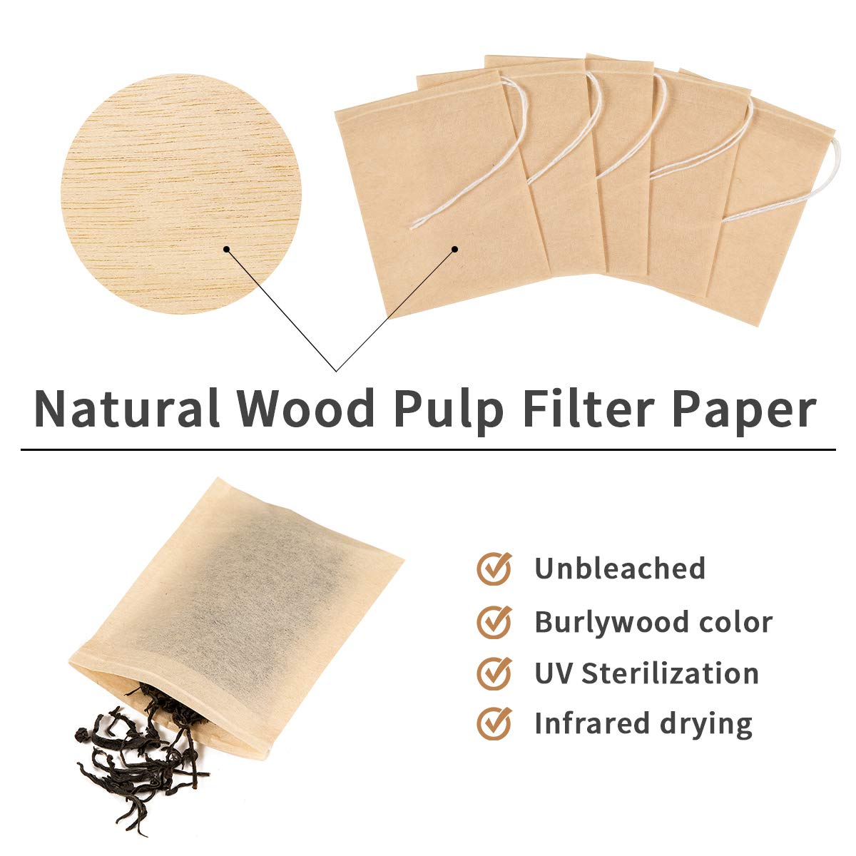 BEFORYOU unbleached paper tea bags highlight eco-friendly filtration