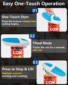 Befumly cordless design allows can opening anywhere without cords.