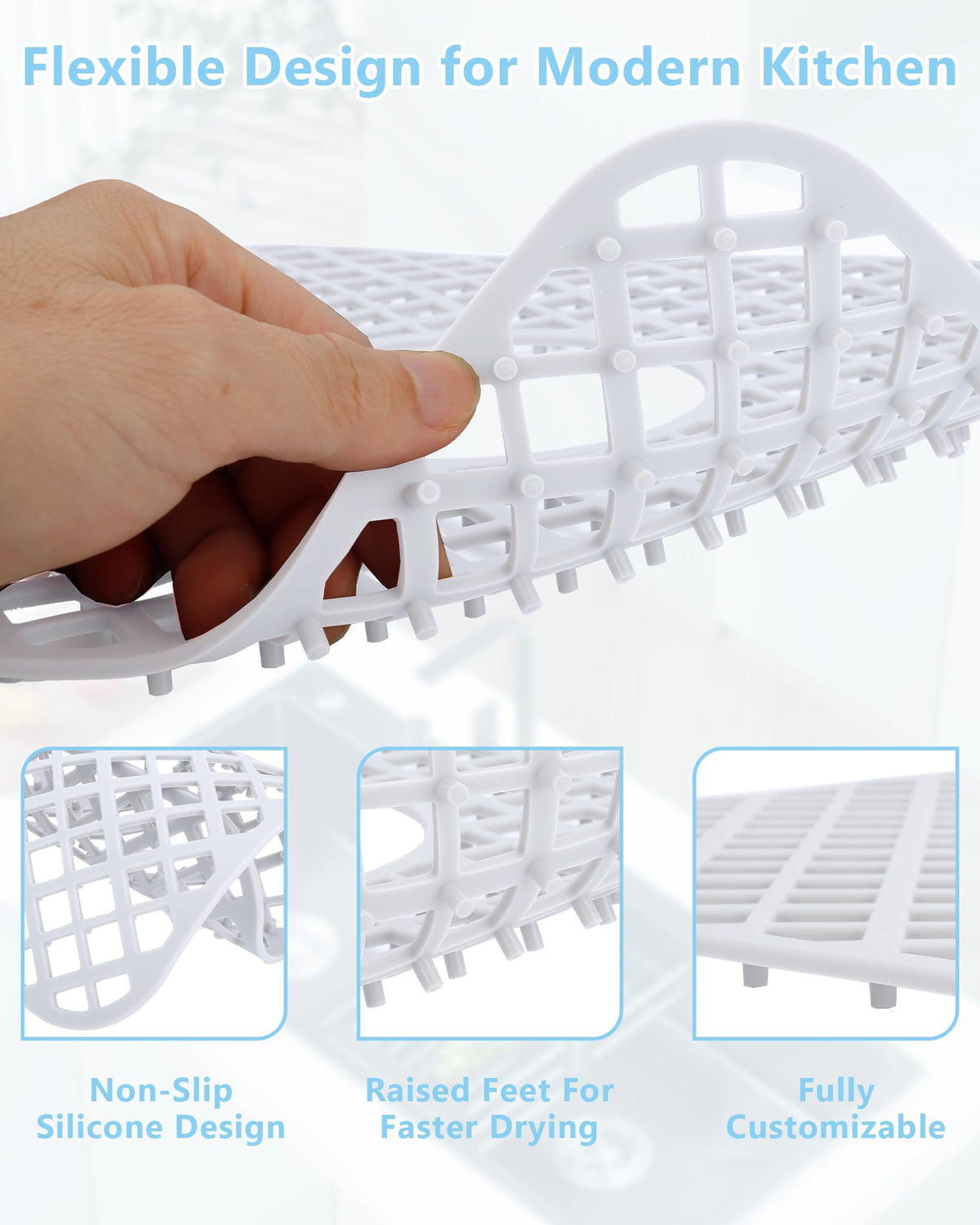BEHOK silicone mat cleans quickly by a simple rinse or wipe.
