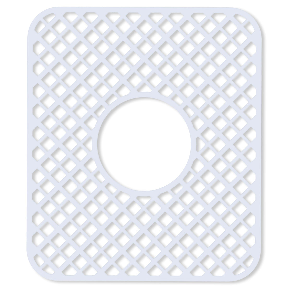 BEHOK silicone sink protector with trellis pattern protects stainless steel sinks while improving drainage.